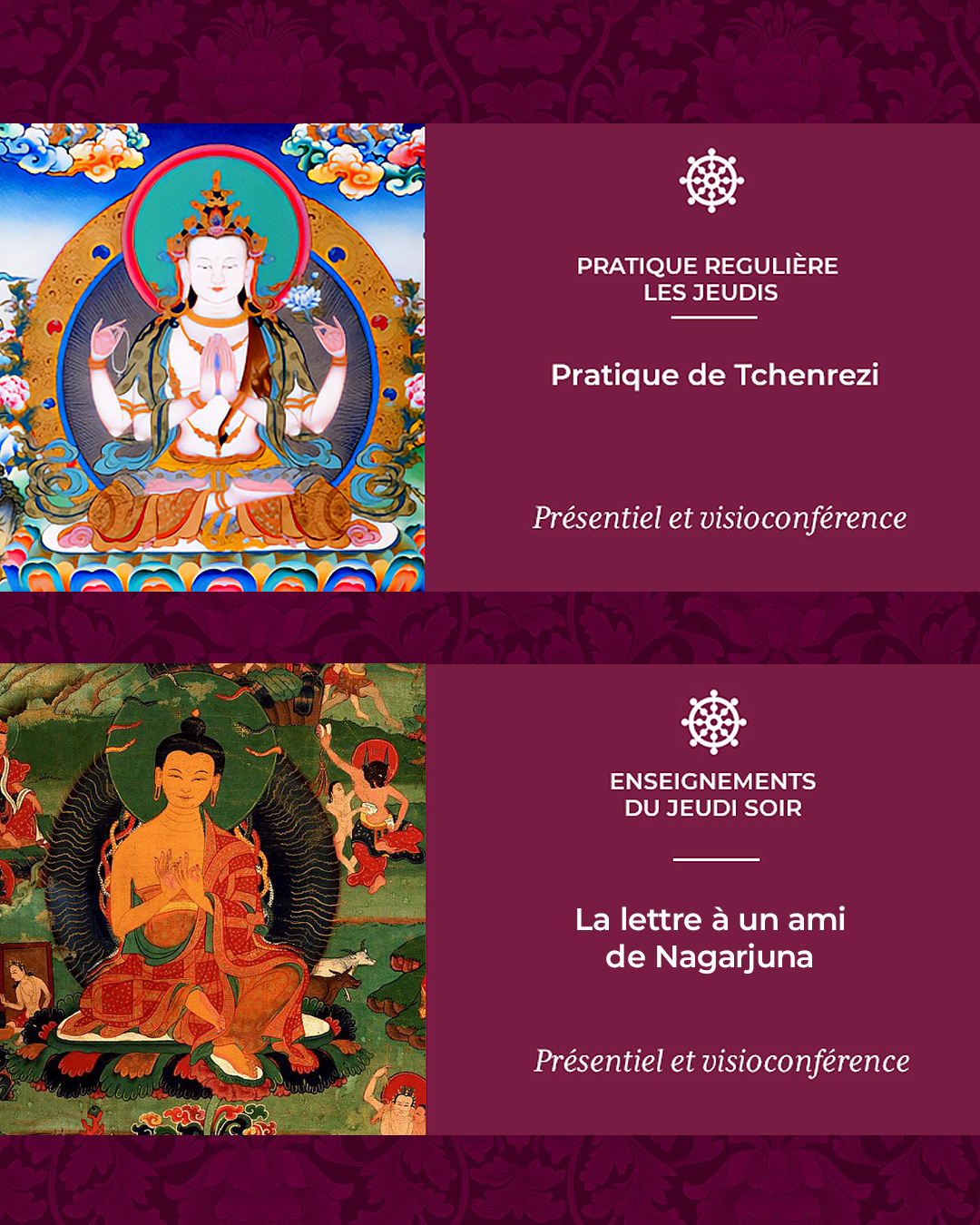 Image pour la pratique de Tchenrezi et les enseignements de Nagarjuna