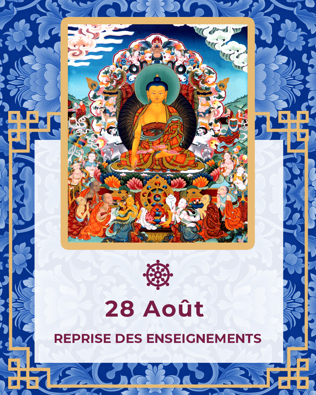 Illustration d'une Puja pour les enfants - rituel bouddhiste